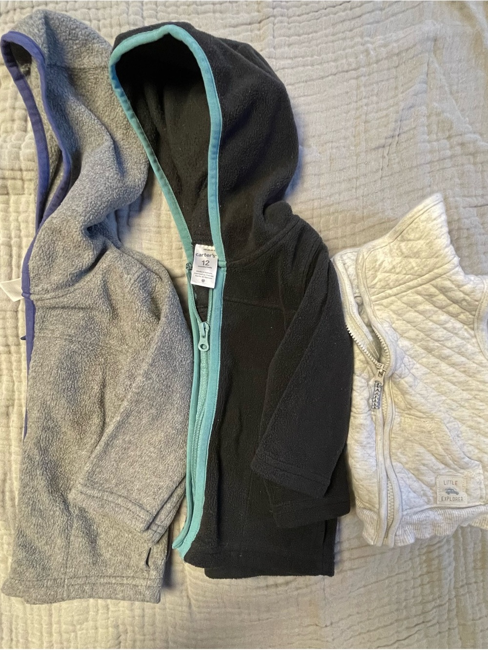 Carter's Hooded Fleece Jackets and Vest Size 12M